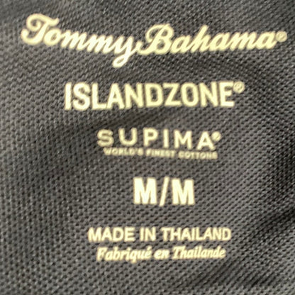 Tommy Bahama Navy Polo Shirt Island  Zone Supima Size M - Preppy, Classic, Casual