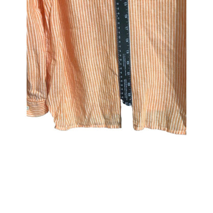 J Jill Linen Button Up Shirt Women’s Size M – Striped, Lightweight, Collared