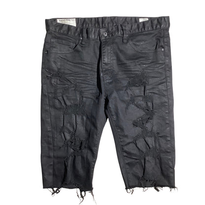 Smoke Rise Distressed Denim Shorts Men's Size 36 — Frayed, Streetwear, Biker