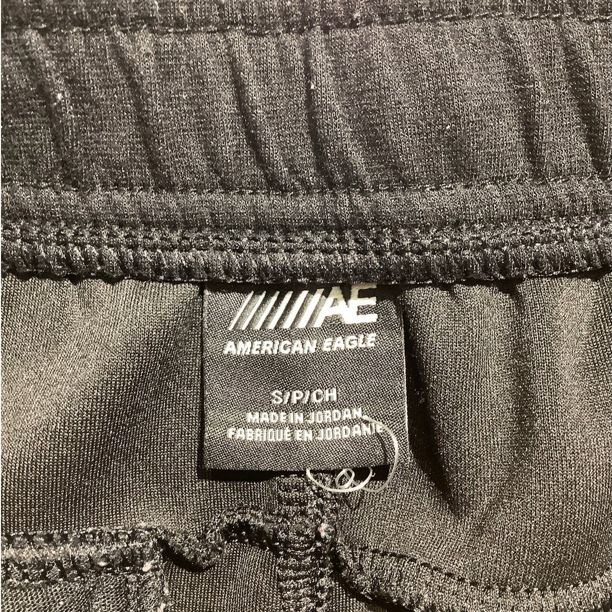 American Eagle Kid's S Black Fleece Sweat Shorts Drawstring Elastic Waist