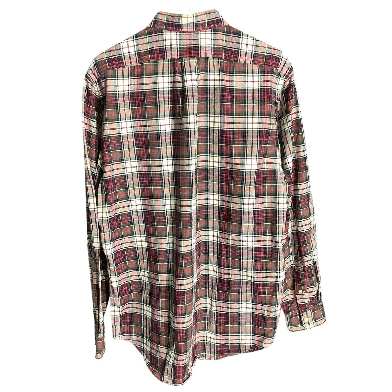 Ralph Lauren Plaid Button-Up Shirt, Men’s L — Collared, Long Sleeve, Cotton
