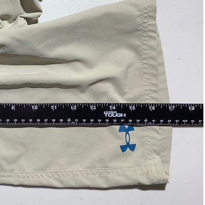 Under Armour Youth Khaki Athletic Shorts Kids Large — Workout, Running, Active