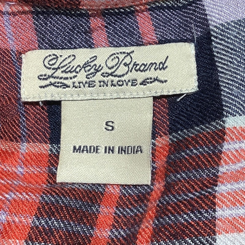 Lucky Brand Plaid Button-Up Shirt Women’s Small — Casual, Boho, Everyday