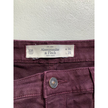Abercrombie & Fitch Maroon Skinny Jeans Women’s 10 – Mid-Rise, Stretch, Casual