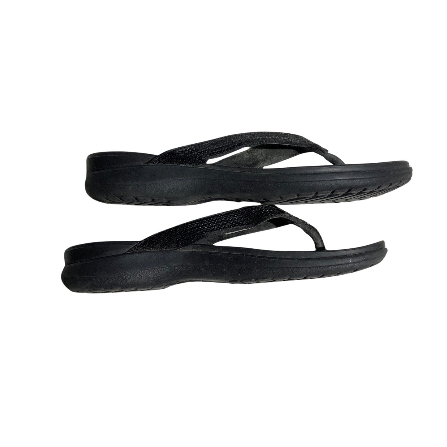 Crocs Black Dual Comfort Flip Flops Women’s Size 7— Casual, Comfort, Lightweight