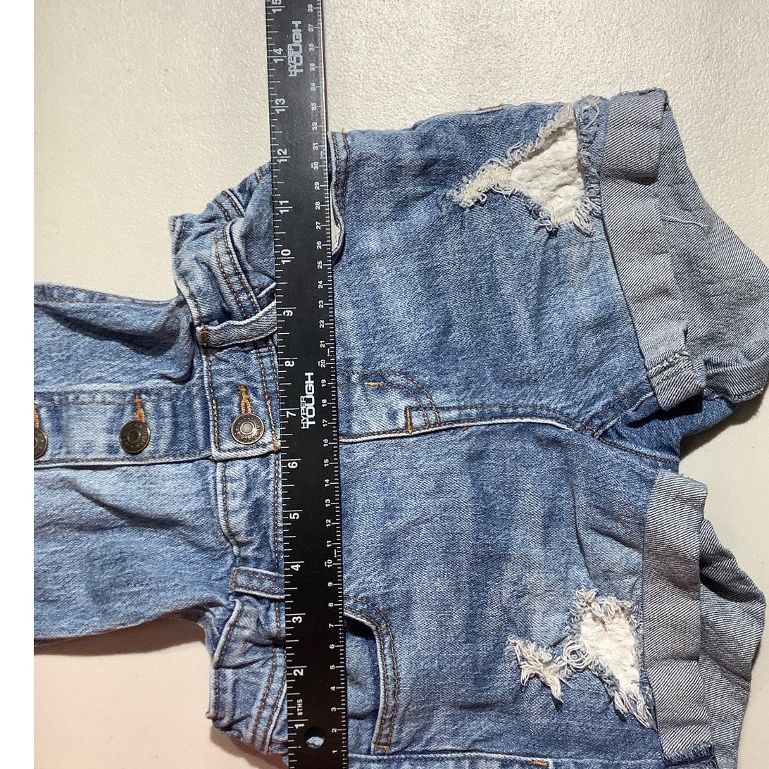 Cat & Jack Shortall Overalls Child M (7/8) — Casual, Distressed, Everyday Wear