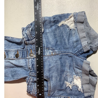 Cat & Jack Shortall Overalls Child M (7/8) — Casual, Distressed, Everyday Wear