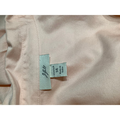 J. Jill Long Sleeve Button Up 14 Stretch Peach Office Preppy Career