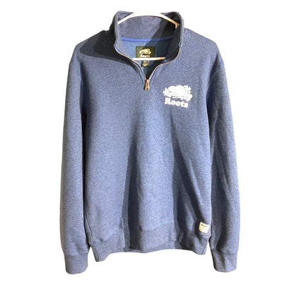 Roots Men’s Quarter Zip Pullover Sweatshirt Size S — Casual, Outdoor, Athleisure