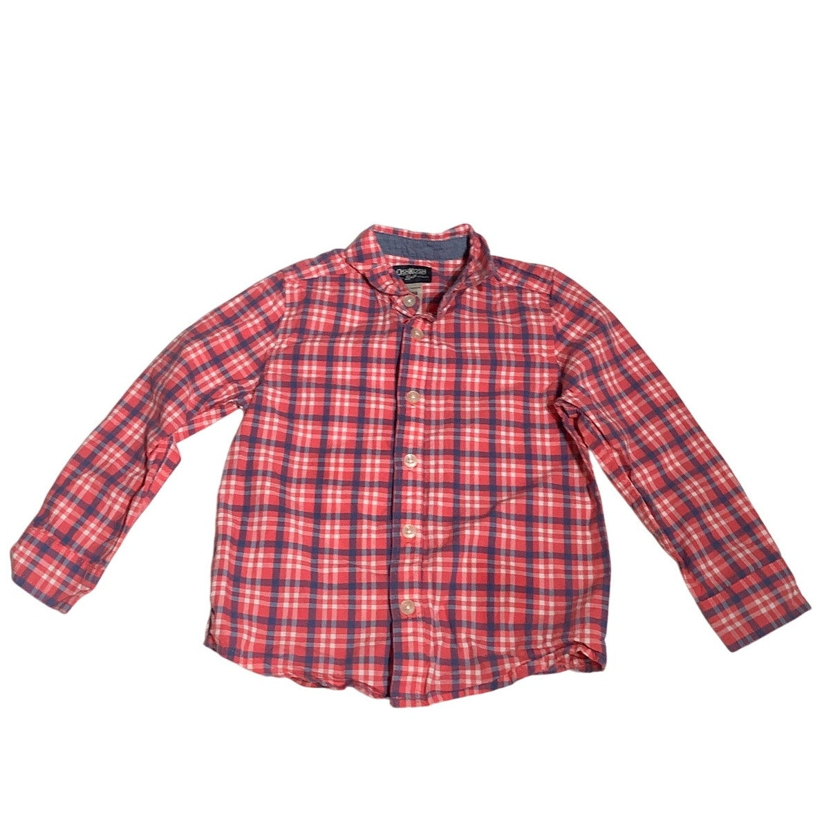 OshKosh B'Gosh Boys 4T Plaid Button-Down Shirt - Preppy, Classic, Picture Day