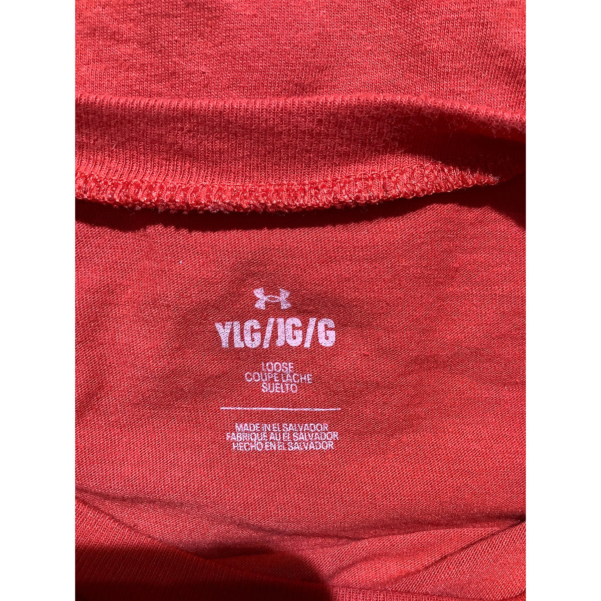 Under Armour Youth L Red Freedom USA Flag Graphic T-Shirt Loose Fit