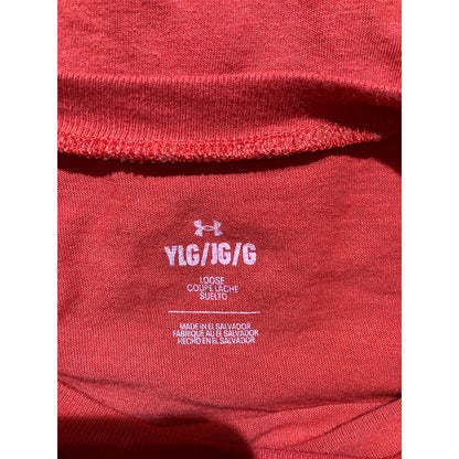 Under Armour Youth L Red Freedom USA Flag Graphic T-Shirt Loose Fit