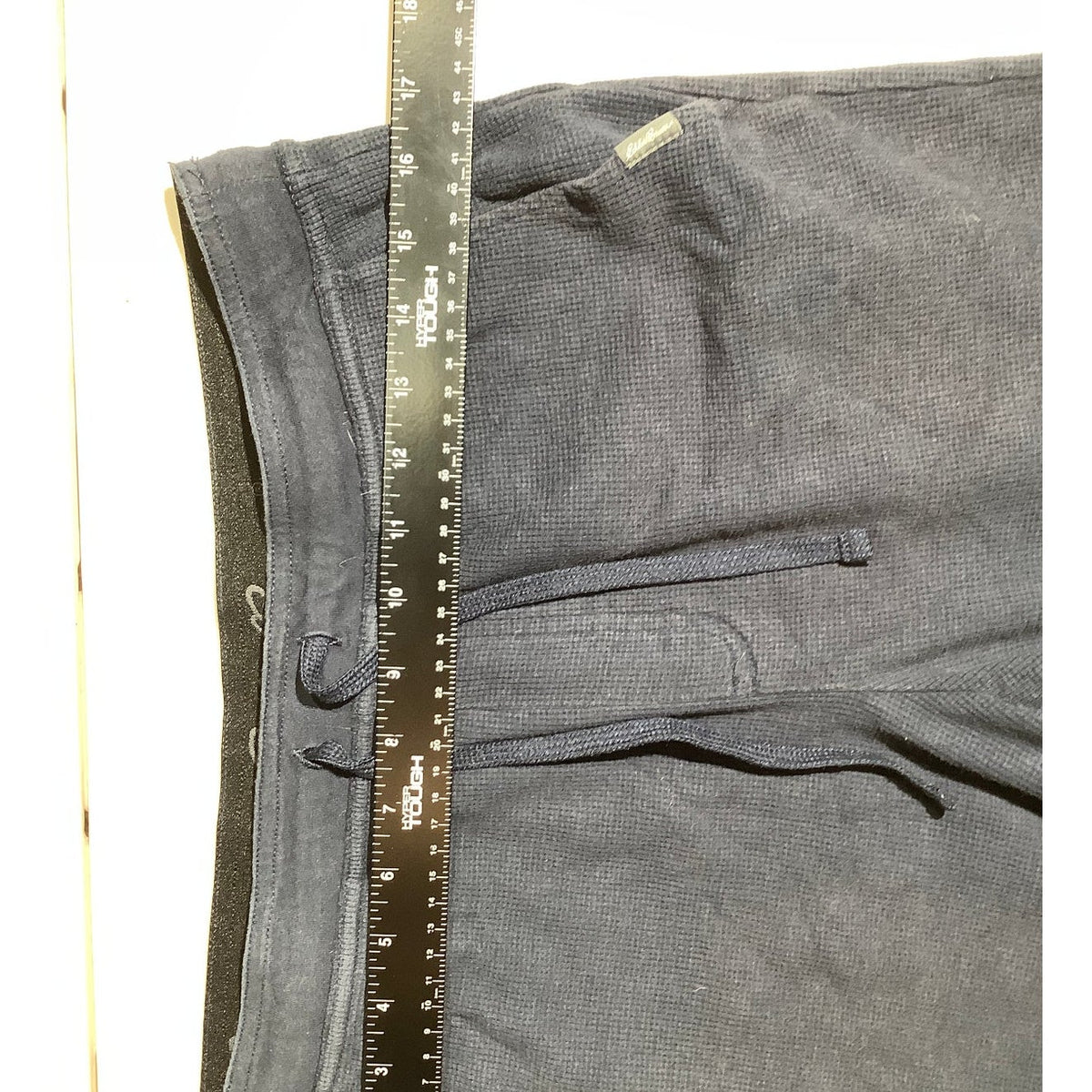 Eddie Bauer Men's M Navy Waffle Knit Lounge Shorts Drawstring Waist