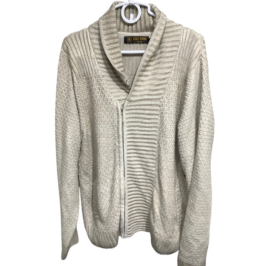 Stacy Adams Tan Men's Cardigan 2XL – Classic, Cozy, Minimalist