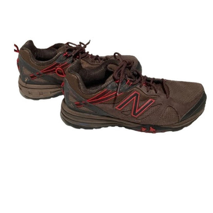 New Balance Men's 9 Brown & Red Trail Running Shoes - Outdoor, Athletic, Comfy