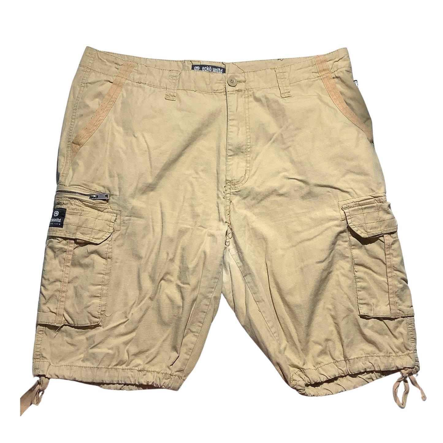 Ecko Unltd. Men’s Tan Cargo Shorts Size 38 — Streetwear, Casual, Utility