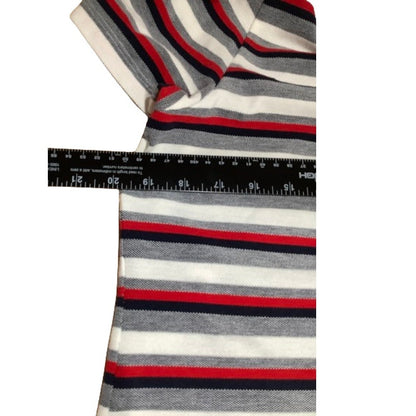 Tommy Hilfiger Red/White/Blue Striped Short Sleeve Top - Sz XL