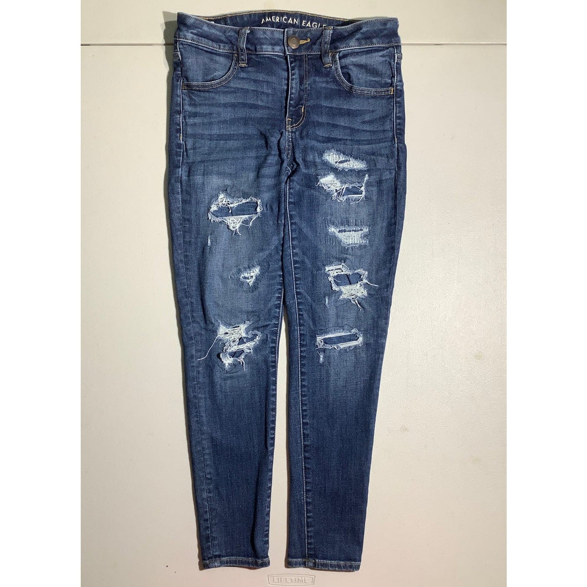 American Eagle Women's 6 Short Dark Blue Jegging Stretch Jeans