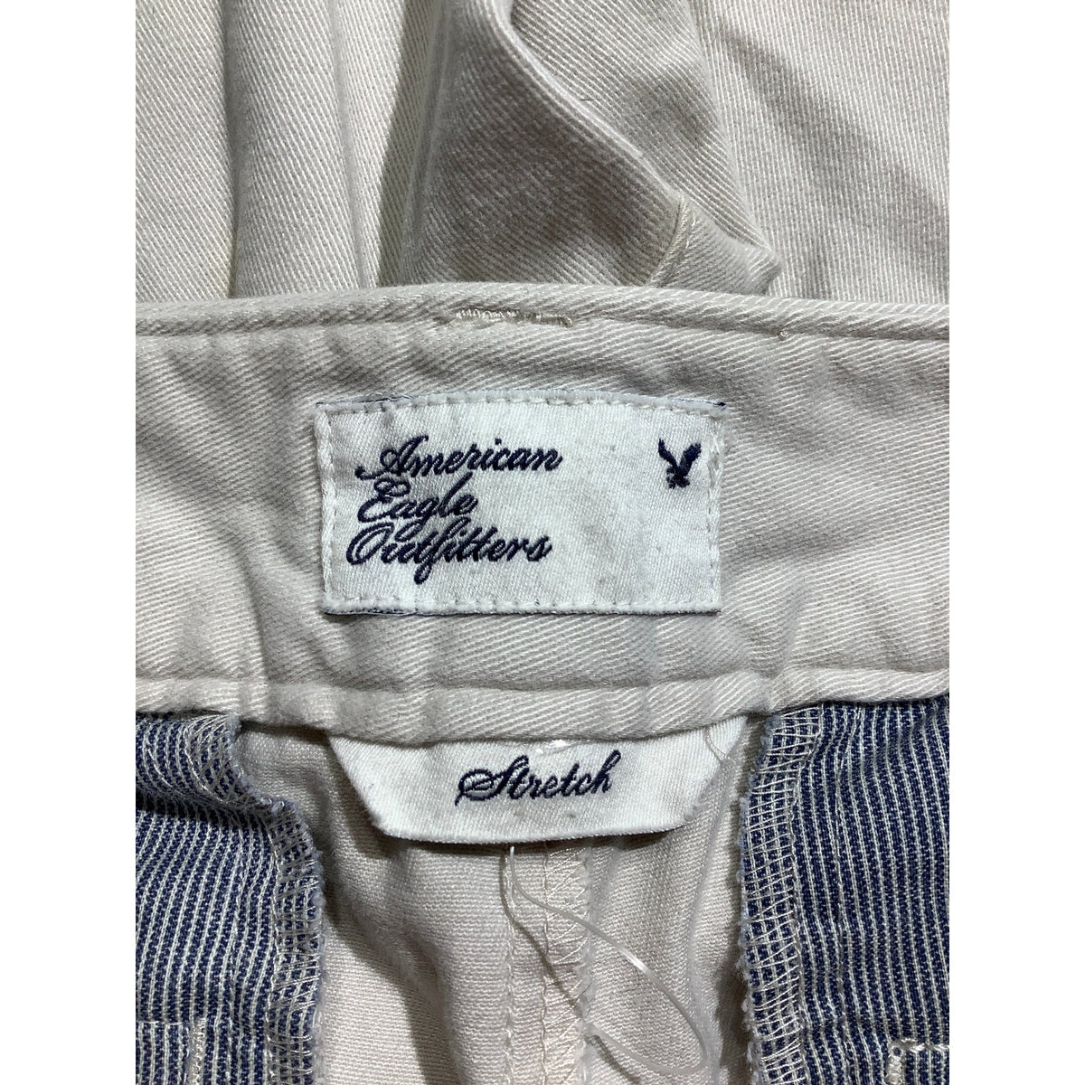 American Eagle Women's 4 Long Khaki Flare Casual Pants Y2K Preppy