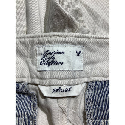 American Eagle Women's 4 Long Khaki Flare Casual Pants Y2K Preppy
