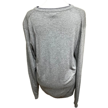 Emi Maglia Grey V-Neck Sweater - Sz M, Classic, Casual, Elegant