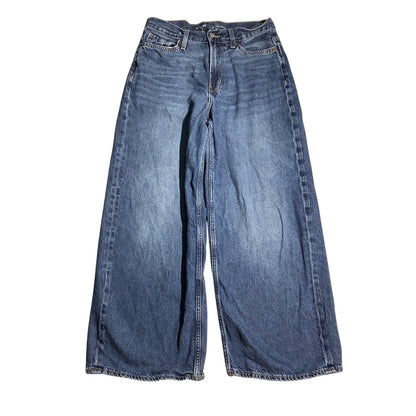 Old Navy Extra High-Rise Wide Leg Jeans Women 6 Petite — Cotton, Vintage, Casual