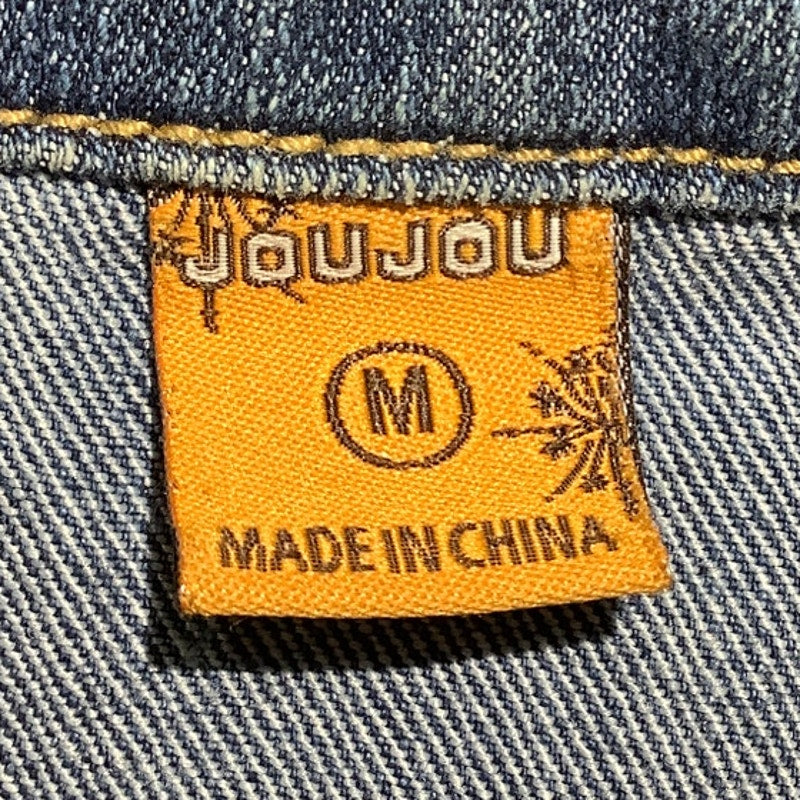 JouJou Denim Jacket Women's Size M Blue Cropped Button Up — Classic, Casual, Y2K
