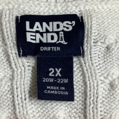 Lands' End Cable Knit Sweater Size 2X - Preppy, Cozy, Classic