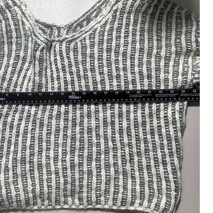 POL Chunky Knit Sweater Striped Women’s S/M — Wool Blend, Cozy, Oversized