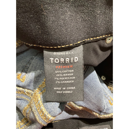 Torrid Women's 12 Short Bombshell Skinny Distressed Blue Jeans