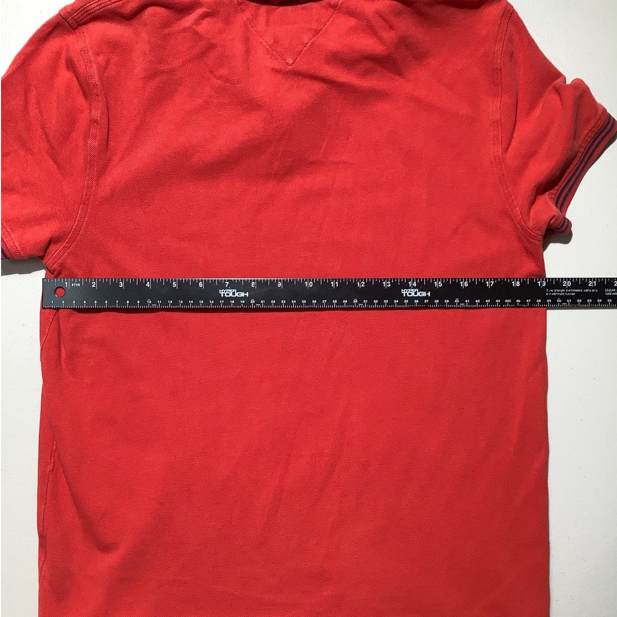 Tommy Hilfiger Men's Medium Red 100% Cotton Custom Fit Polo Shirt