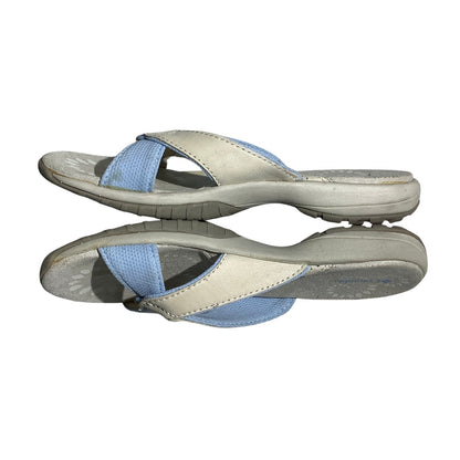 Columbia Nani Slide Sandals Light Blue/Ivory Women’s 7— Comfort, Outdoor, Casual