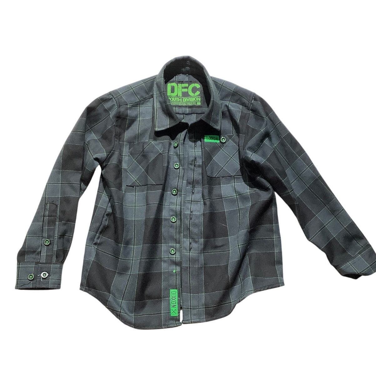 Dixxon Youth Division Plaid Flannel Shirt Child XS – Long Sleeve, Casual, Cotton