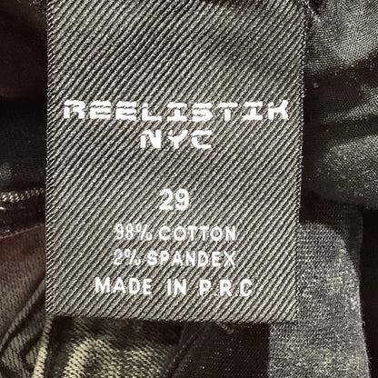 Reelistik NYC Gray Distressed Ankle-Zip Jeans Men’s 29 — Y2K, Streetwear,Casual