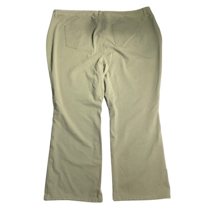 Quacker Factory Olive Green Wide Leg Pants Women 3X — Stretch, Casual, Comfort
