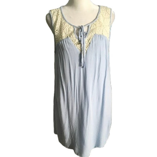 Entro Light Blue Sleeveless Dress Size S - Cottagecore, Feminine, Boho