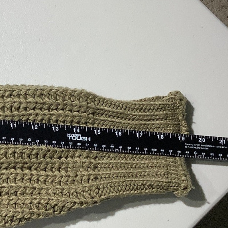 POL Olive Green Chunky Knit Hoodie Sweater Women S — Oversized, Cozy, Boho