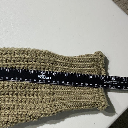 POL Olive Green Chunky Knit Hoodie Sweater Women S — Oversized, Cozy, Boho