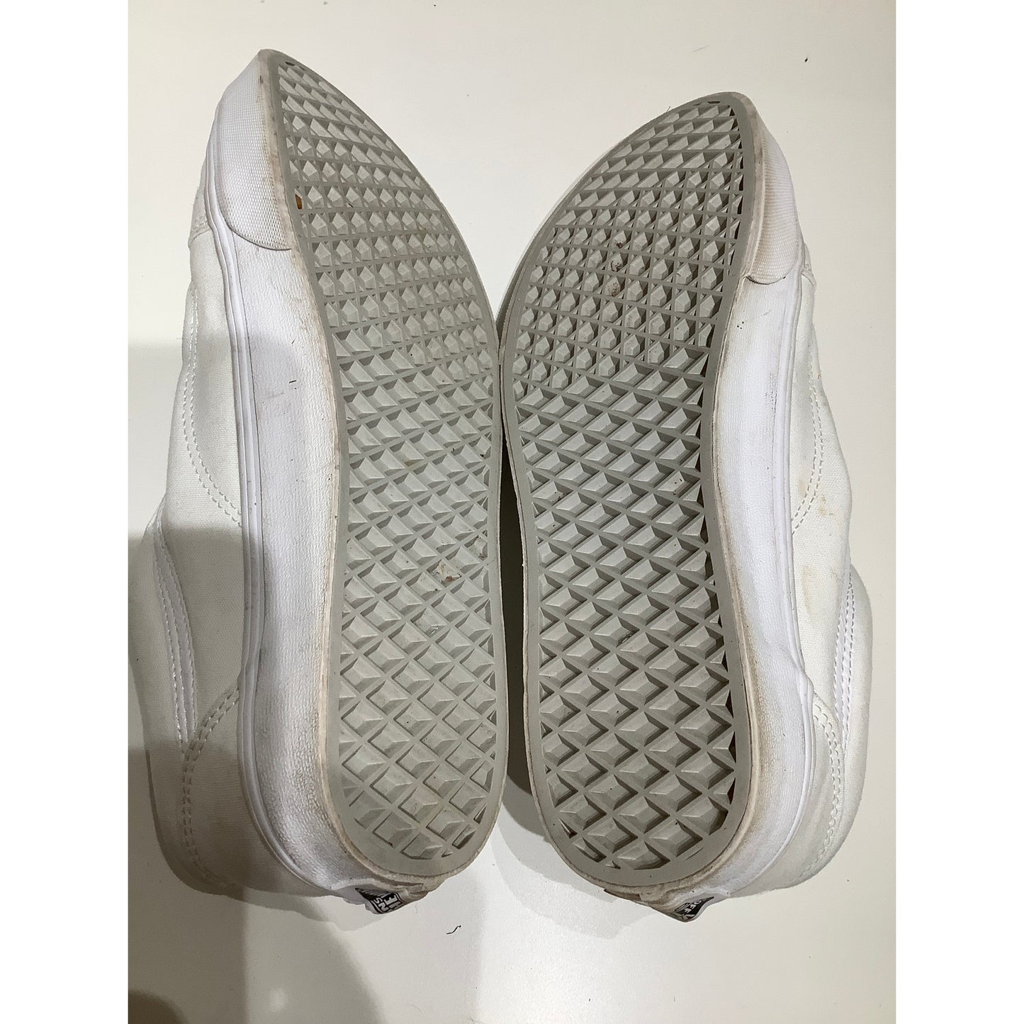 Vans Classic Slip-On White Canvas Shoes Men's 10.5 - Casual, Comfortable, Iconic