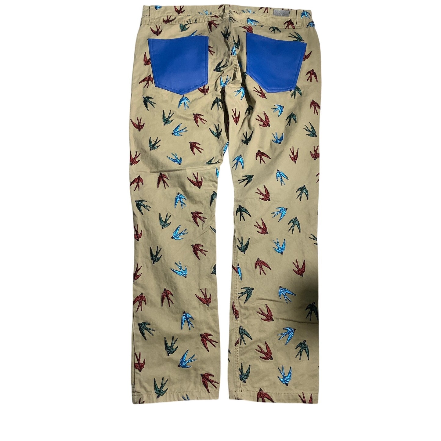 NV Euro Sparrow Bird Print Pants Men’s Size 40W 30L — Novelty, Casual, Statement