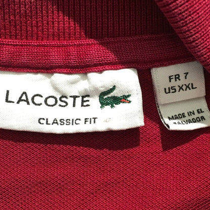 Lacoste Maroon Polo Size XXL - Preppy, Classic, Timeless