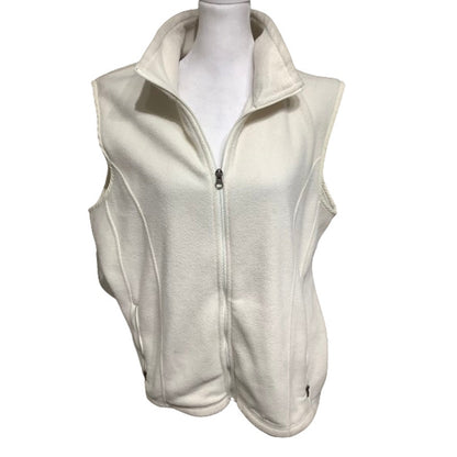 Eddie Bauer White Fleece Vest Size 2XL - Cozy, Outdoor, Layering