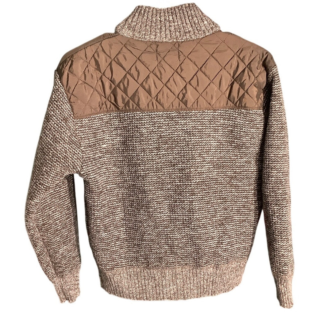 Gioberti Brown Knit Full Zip Cardigan Boys Size 12 — Warm, Stylish, Comfortable