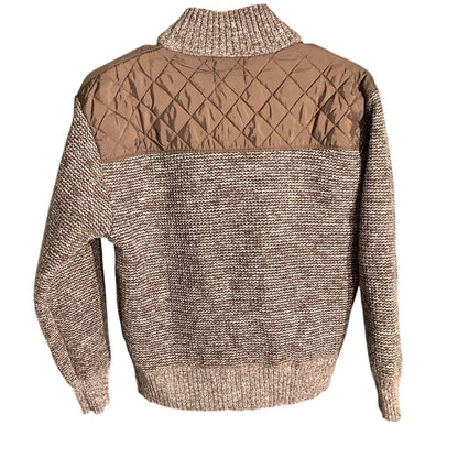 Gioberti Brown Knit Full Zip Cardigan Boys Size 12 — Warm, Stylish, Comfortable