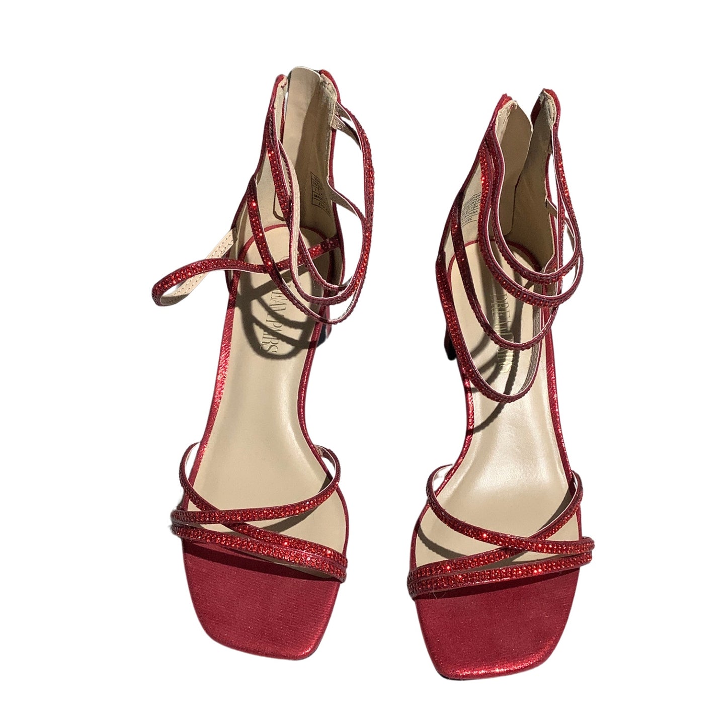 Dream Pairs Strappy Block Heel Sandals Women 7.5 — Dressy, Sparkle, Party
