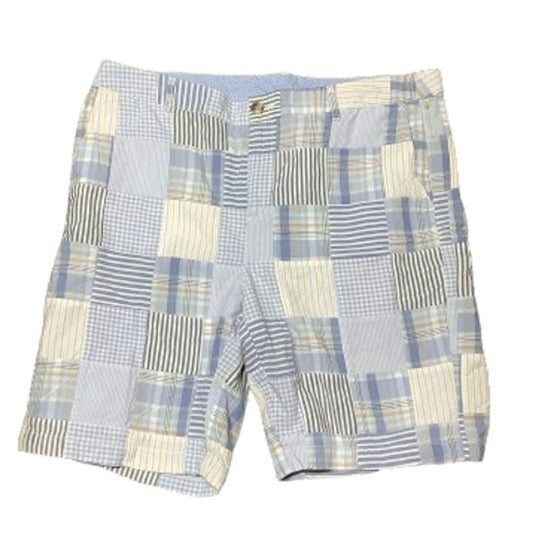 L.L. Bean Favorite Fit Blue Patchwork Shorts 16 - Preppy, Classic, Summer Style