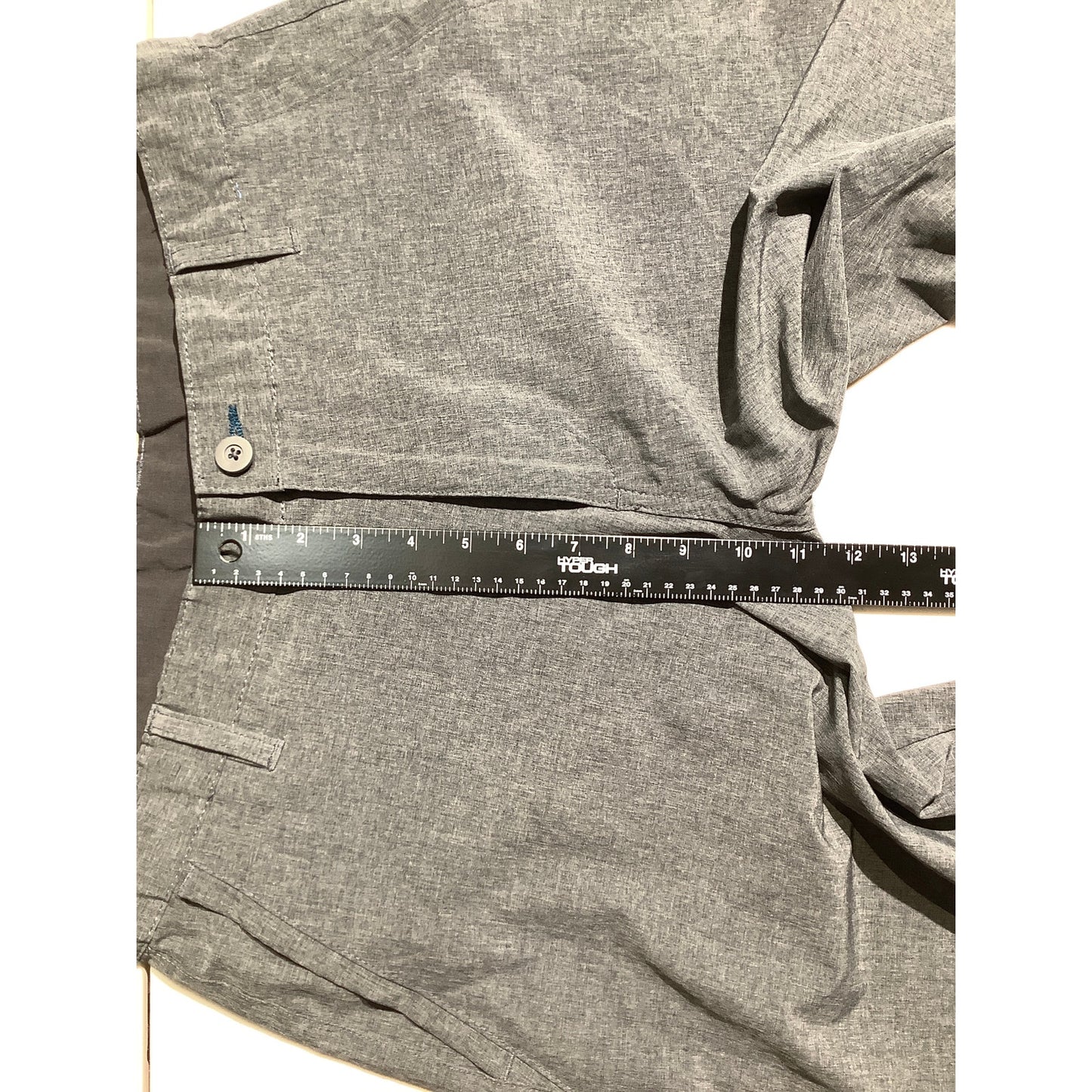 Tapa Threads Heather Gray Hybrid Chino Shorts Men’s 34 — Golf, Outdoor, Coastal