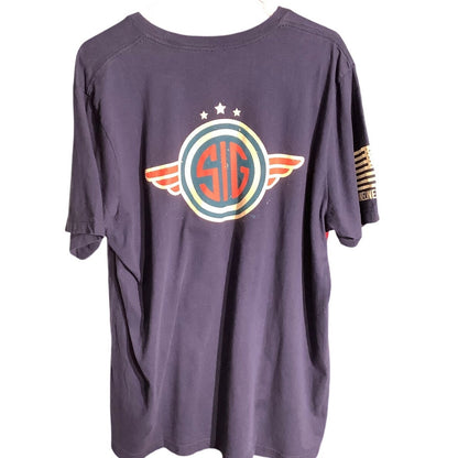 Canvas Sig Sauer T-Shirt Men’s Size XL – Tactical, Graphic, Navy