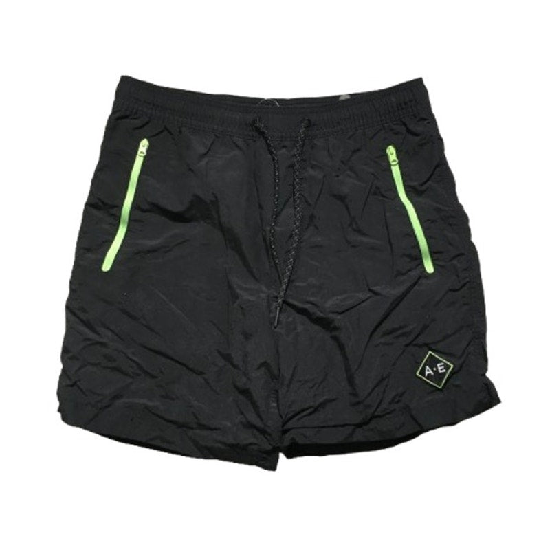 American Eagle Black Neon Green Shorts Size SM - Streetwear, Athleisure, Sporty