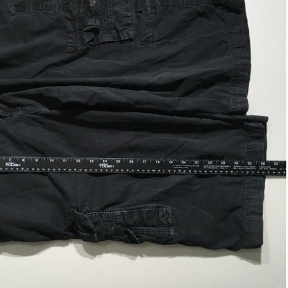 Kilburne Finch Men's Black Cargo Shorts Size 38 - Utility, Streetwear, Casual